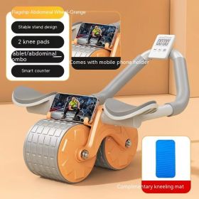 Elbow Support Abdominal Wheel Fitness Belly Rolling Machine Belly-flattening Tool (Option: Orange Timing)