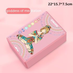High-density Beginner Yoga Block Dance Aid Block (Option: Goddess Of Meditation)