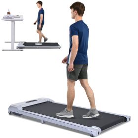 2 in 1 Under Desk Electric Treadmill 2.5HP, with Bluetooth APP and speaker, Remote Control, Display (Color: as Pic)